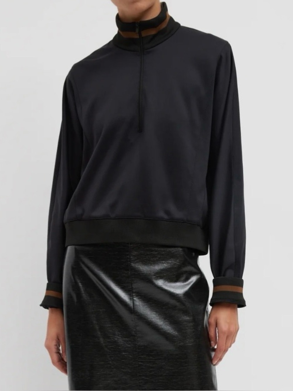 Tibi active knit cropped sweatshirt